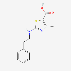 molecular formula C13H14N2O2S B2805199 4-Methyl-2-[(2-phenylethyl)amino]-1,3-thiazole-5-carboxylic acid CAS No. 196797-64-5
