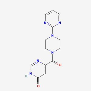 molecular formula C13H14N6O2 B2805200 (6-Hydroxypyrimidin-4-yl)(4-(pyrimidin-2-yl)piperazin-1-yl)methanone CAS No. 2034447-67-9