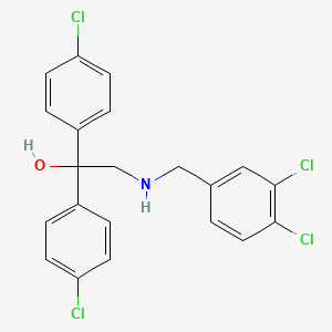molecular formula C21H17Cl4NO B2805201 1,1-Bis(4-chlorophenyl)-2-[(3,4-dichlorophenyl)methylamino]ethanol CAS No. 321432-87-5