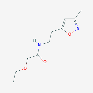 molecular formula C10H16N2O3 B2805209 2-乙氧基-N-(2-(3-甲基异噁唑-5-基)乙基)乙酰胺 CAS No. 1421517-67-0