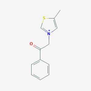 molecular formula C12H12NOS+ B280521 2-(5-Methyl-1,3-thiazol-3-ium-3-yl)-1-phenylethanone 