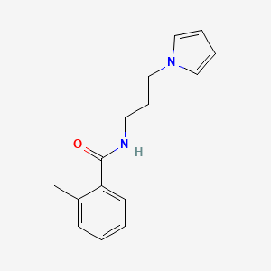 molecular formula C15H18N2O B2805220 N-(3-(1H-pyrrol-1-yl)propyl)-2-methylbenzamide CAS No. 1226436-34-5