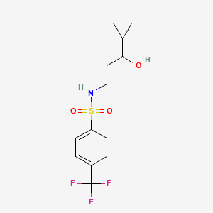 N-(3-cyclopropyl-3-hydroxypropyl)-4-(trifluoromethyl)benzenesulfonamide