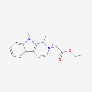 molecular formula C16H17N2O2+ B280524 2-(2-ethoxy-2-oxoethyl)-1-methyl-9H-beta-carbolin-2-ium 