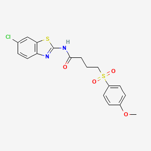 N-(6-chlorobenzo[d]thiazol-2-yl)-4-((4-methoxyphenyl)sulfonyl)butanamide