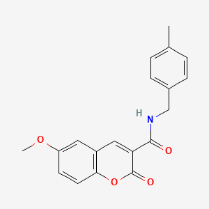 molecular formula C19H17NO4 B2805246 6-甲氧基-N-(4-甲基苯甲基)-2-氧代-2H-香豆素-3-羧酰胺 CAS No. 714262-92-7