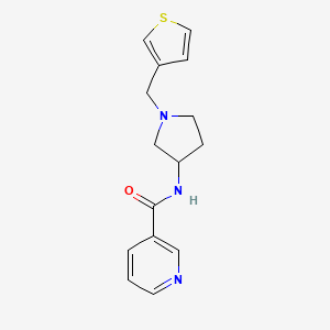 molecular formula C15H17N3OS B2805255 N-(1-(thiophen-3-ylmethyl)pyrrolidin-3-yl)nicotinamide CAS No. 2310122-49-5