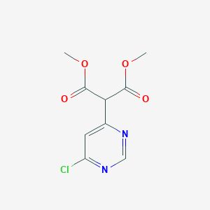 molecular formula C9H9ClN2O4 B2805256 1,3-Dimethyl 2-(6-chloropyrimidin-4-yl)propanedioate CAS No. 2309796-70-9