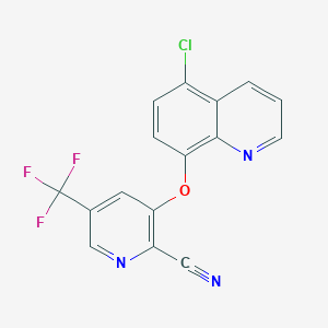 3-[(5-Chloro-8-quinolinyl)oxy]-5-(trifluoromethyl)-2-pyridinecarbonitrile