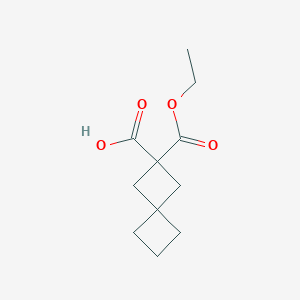 molecular formula C11H16O4 B2805267 2-Ethoxycarbonylspiro[3.3]heptane-2-carboxylic acid CAS No. 2116201-81-9
