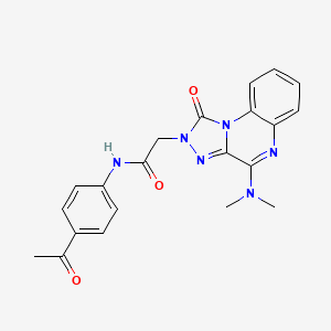 molecular formula C21H20N6O3 B2805269 N-(4-acetylphenyl)-2-(4-(dimethylamino)-1-oxo-[1,2,4]triazolo[4,3-a]quinoxalin-2(1H)-yl)acetamide CAS No. 1216472-48-8