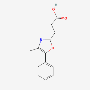 molecular formula C13H13NO3 B2805270 3-(4-Methyl-5-phenyl-1,3-oxazol-2-yl)propanoic acid CAS No. 77876-78-9