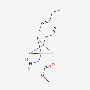 molecular formula C16H21NO2 B2805279 Methyl 2-amino-2-[3-(4-ethylphenyl)-1-bicyclo[1.1.1]pentanyl]acetate CAS No. 2287267-39-2