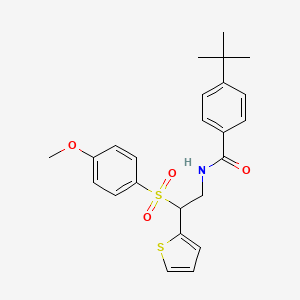 molecular formula C24H27NO4S2 B2805285 4-tert-butyl-N-[2-[(4-methoxyphenyl)sulfonyl]-2-(2-thienyl)ethyl]benzamide CAS No. 946297-84-3