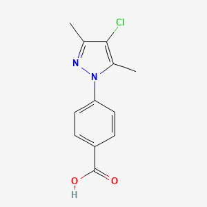 molecular formula C12H11ClN2O2 B2805289 4-(4-chloro-3,5-dimethyl-1H-pyrazol-1-yl)benzoic acid CAS No. 926257-72-9