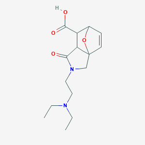 molecular formula C15H22N2O4 B2805299 3-(2-Diethylamino-ethyl)-4-oxo-10-oxa-3-aza-tricyclo[5.2.1.0*1,5*]dec-8-ene-6-carboxylic acid CAS No. 1005060-07-0