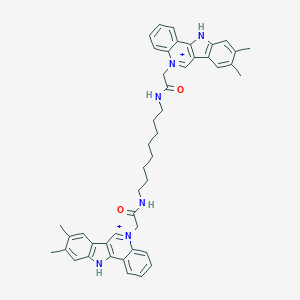 2-(8,9-dimethyl-11H-indolo[3,2-c]quinolin-5-ium-5-yl)-N-[8-[[2-(8,9-dimethyl-11H-indolo[3,2-c]quinolin-5-ium-5-yl)acetyl]amino]octyl]acetamide