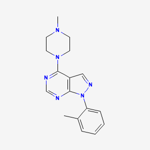 molecular formula C17H20N6 B2805307 1-(2-methylphenyl)-4-(4-methylpiperazin-1-yl)-1H-pyrazolo[3,4-d]pyrimidine CAS No. 955319-59-2