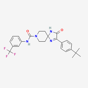 2-(4-tert-butylphenyl)-3-oxo-N-[3-(trifluoromethyl)phenyl]-1,4,8-triazaspiro[4.5]dec-1-ene-8-carboxamide