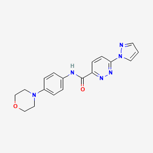 molecular formula C18H18N6O2 B2805314 N-(4-morpholinophenyl)-6-(1H-pyrazol-1-yl)pyridazine-3-carboxamide CAS No. 1351588-47-0