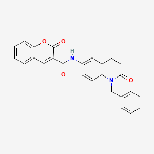 molecular formula C26H20N2O4 B2805322 N-(1-benzyl-2-oxo-1,2,3,4-tetrahydroquinolin-6-yl)-2-oxo-2H-chromene-3-carboxamide CAS No. 941991-25-9