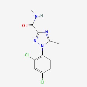 molecular formula C11H10Cl2N4O B2805332 1-(2,4-二氯苯基)-N,5-二甲基-1H-1,2,4-三唑-3-甲酰胺 CAS No. 338398-17-7