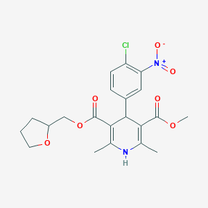 3-Methyl 5-(tetrahydro-2-furanylmethyl) 4-{4-chloro-3-nitrophenyl}-2,6-dimethyl-1,4-dihydro-3,5-pyridinedicarboxylate