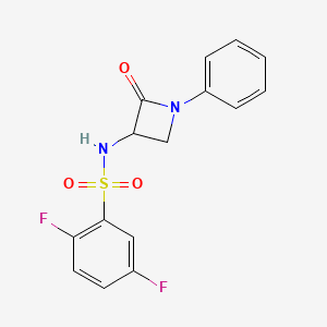 2,5-difluoro-N-(2-oxo-1-phenylazetidin-3-yl)benzene-1-sulfonamide