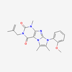 molecular formula C21H23N5O3 B2805345 6-(2-Methoxyphenyl)-4,7,8-trimethyl-2-(2-methylprop-2-enyl)purino[7,8-a]imidazole-1,3-dione CAS No. 899387-78-1