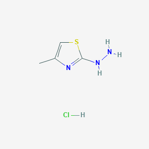 molecular formula C4H8ClN3S B2805346 2-Hydrazinyl-4-methylthiazole hydrochloride CAS No. 14397-08-1; 78886-45-0