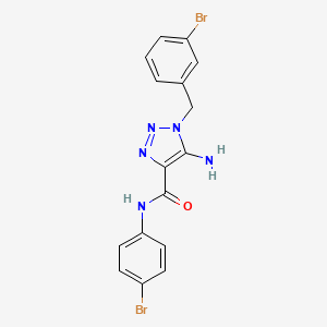 molecular formula C16H13Br2N5O B2805347 5-氨基-1-(3-溴苄基)-N-(4-溴苯基)-1H-1,2,3-三唑-4-甲酰胺 CAS No. 902558-11-6