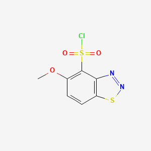 molecular formula C7H5ClN2O3S2 B2805350 5-Methoxy-1,2,3-benzothiadiazole-4-sulfonyl chloride CAS No. 114322-12-2