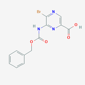 5-Bromo-6-(phenylmethoxycarbonylamino)pyrazine-2-carboxylic acid