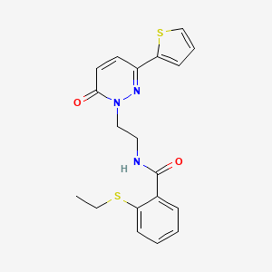 2-(ethylthio)-N-(2-(6-oxo-3-(thiophen-2-yl)pyridazin-1(6H)-yl)ethyl)benzamide