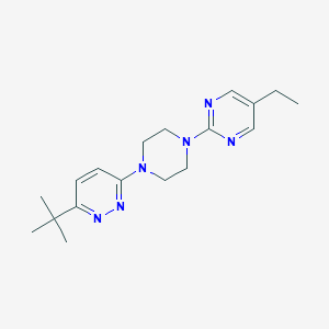 molecular formula C18H26N6 B2805367 2-[4-(6-Tert-butylpyridazin-3-yl)piperazin-1-yl]-5-ethylpyrimidine CAS No. 2380141-91-1