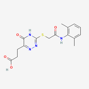 3-[3-({2-[(2,6-Dimethylphenyl)amino]-2-oxoethyl}sulfanyl)-5-hydroxy-1,2,4-triazin-6-yl]propanoic acid