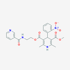 3-Methyl 5-{2-[(3-pyridinylcarbonyl)amino]ethyl} 4-{2-nitrophenyl}-2,6-dimethyl-1,4-dihydro-3,5-pyridinedicarboxylate