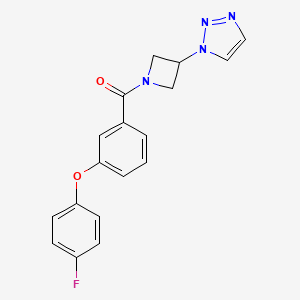 (3-(1H-1,2,3-triazol-1-yl)azetidin-1-yl)(3-(4-fluorophenoxy)phenyl)methanone