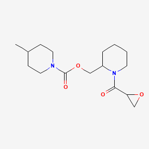 [1-(Oxirane-2-carbonyl)piperidin-2-yl]methyl 4-methylpiperidine-1-carboxylate