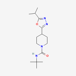 N-(tert-butyl)-4-(5-isopropyl-1,3,4-oxadiazol-2-yl)piperidine-1-carboxamide