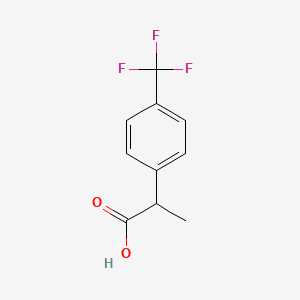 molecular formula C10H9F3O2 B2805389 2-[4-(Trifluoromethyl)phenyl]propanoic acid CAS No. 134904-86-2; 53473-36-2