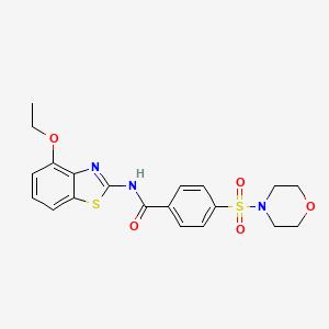 molecular formula C20H21N3O5S2 B2805390 N-(4-ethoxybenzo[d]thiazol-2-yl)-4-(morpholinosulfonyl)benzamide CAS No. 501351-57-1