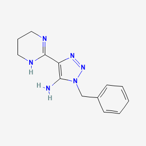 molecular formula C13H16N6 B2805391 1-benzyl-4-(1,4,5,6-tetrahydropyrimidin-2-yl)-1H-1,2,3-triazol-5-amine CAS No. 124127-55-5