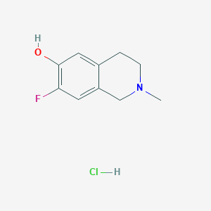 molecular formula C10H13ClFNO B2805394 7-Fluoro-2-methyl-3,4-dihydro-1H-isoquinolin-6-ol;hydrochloride CAS No. 2248335-47-7