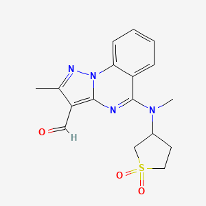 5-[(1,1-Dioxothiolan-3-yl)-methylamino]-2-methylpyrazolo[1,5-a]quinazoline-3-carbaldehyde