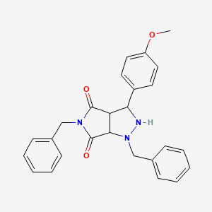 molecular formula C26H25N3O3 B2805396 1,5-二苄基-3-(4-甲氧基苯基)四氢吡咯并[3,4-c]吡嘧啶-4,6(1H,5H)-二酮 CAS No. 1005127-13-8