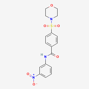 molecular formula C17H17N3O6S B2805400 4-(morpholinosulfonyl)-N-(3-nitrophenyl)benzamide CAS No. 313364-85-1