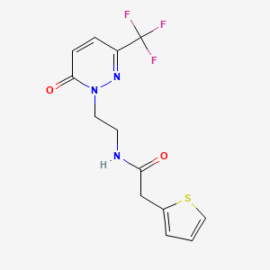 N-{2-[6-oxo-3-(trifluoromethyl)-1,6-dihydropyridazin-1-yl]ethyl}-2-(thiophen-2-yl)acetamide