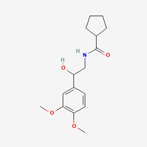 molecular formula C16H23NO4 B2805402 N-(2-(3,4-二甲氧基苯基)-2-羟基乙基)环戊烷甲酰胺 CAS No. 1797191-26-4