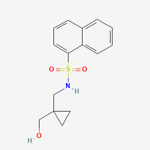 molecular formula C15H17NO3S B2805404 N-((1-(hydroxymethyl)cyclopropyl)methyl)naphthalene-1-sulfonamide CAS No. 1257550-66-5
